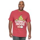 Big & Tall Dr. Seuss The Grinch Grinch Mode Tee, Men's, Size: 4xb, Med Pink