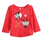 Disney's Mickey & Minnie Mouse Baby Girl Glittery Graphic Tee By Jumping Beans&reg;, Size: 12 Months, Med Red