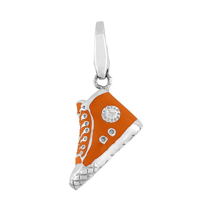 Giorgio Martello Sterling Silver Sneaker Charm, Women's, Orange