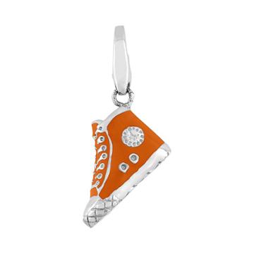 Giorgio Martello Sterling Silver Sneaker Charm, Women's, Orange