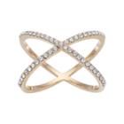 Brilliance X Ring With Swarovski Crystals, Women's, Size: 7, White