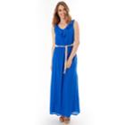 Women's Apt. 9&reg; Gauzy Ruffle Maxi Dress, Size: Medium, Brt Blue