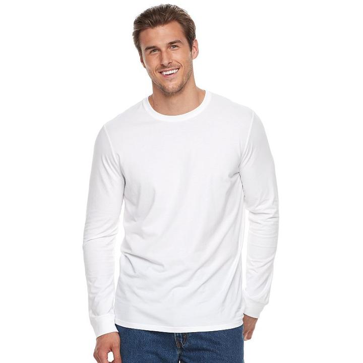 Men's Sonoma Goods For Life&trade; Modern-fit Flexwear Tee, Size: Xl Tall, White