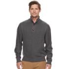 Men's Haggar Regular-fit Cable-knit Quarter-zip Sweater, Size: Xl, Dark Grey
