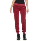 Women's Juicy Couture Solid Velour Jogger Pants, Size: Medium, Red