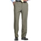 Big & Tall Haggar&reg; Cool 18&reg; Classic-fit Flat-front No-iron Expandable Waist Pants, Men's, Size: 46x30, Dark Green