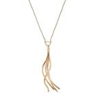 Simply Vera Vera Wang Long Omega Chain Tassel Y Necklace, Women's, Gold