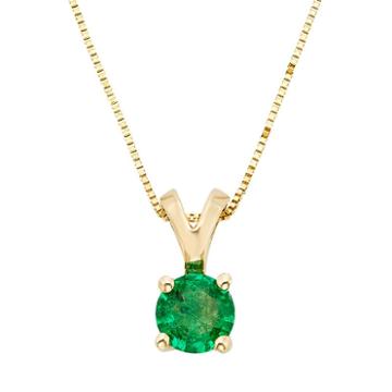The Regal Collection Emerald 14k Gold Pendant Necklace, Women's, Size: 18, Green