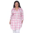 Plus Size White Mark Plaid Flannel Tunic, Women's, Size: 3xl, Pink