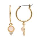 Lc Lauren Conrad Round Drop Nickel Free Hoop Earrings, Women's, Pink