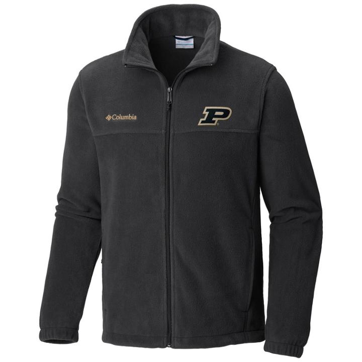 Men's Columbia Purdue Boilermakers Flanker Ii Fleece Jacket, Size: Large, Black