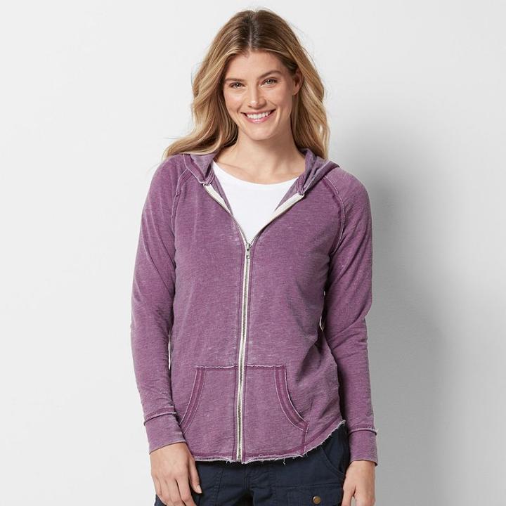 Women's Sonoma Goods For Life&trade; Burnout French Terry Hoodie, Size: Xl, Med Purple