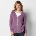 Women's Sonoma Goods For Life&trade; Burnout French Terry Hoodie, Size: Xl, Med Purple