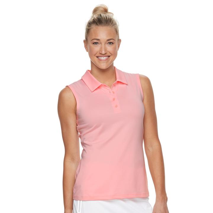 Women's Fila Sport&reg; Solid Sleeveless Polo, Size: Small, Lt Orange