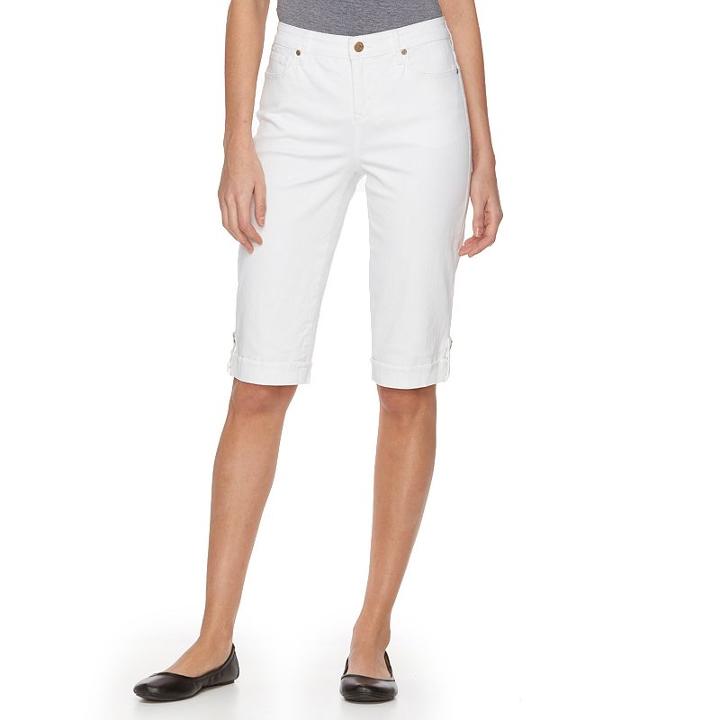 Women's Gloria Vanderbilt Jordyn Skimmer Jean Capris, Size: 14, Lt Orange