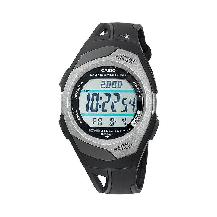 Casio Women's Runner Series 60-lap Digital Chronograph Watch - Str300c-1v, Black
