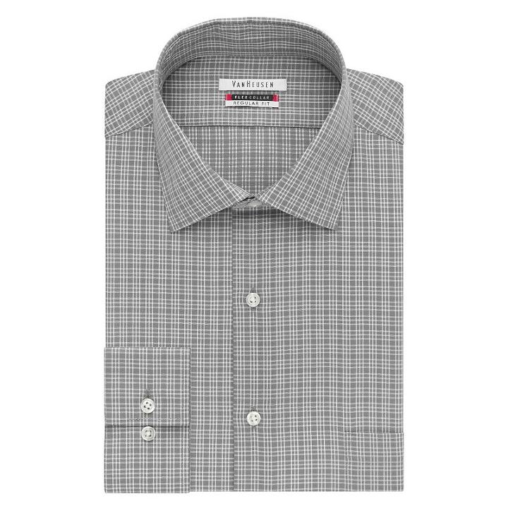 Men's Van Heusen Flex Collar Classic-fit Dress Shirt, Size: 15-32/33, Grey Other