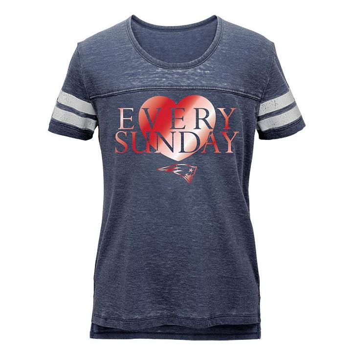 Juniors' New England Patriots Every Sunday Tee, Women's, Size: Large, Blue (navy)
