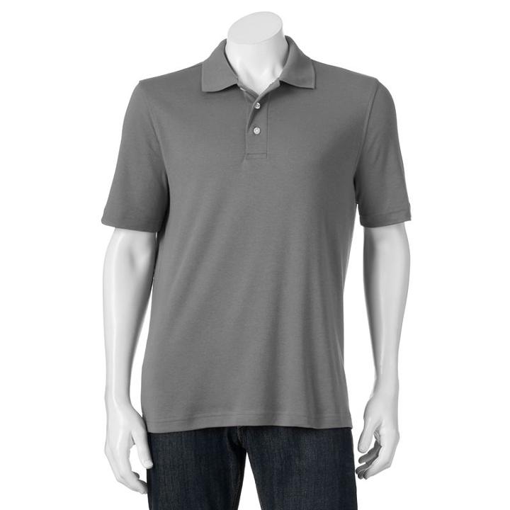 Big & Tall Croft & Barrow&reg; Signature Polo, Men's, Size: Xxl Tall, Dark Grey