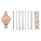 Women's Watch & Bracelet Set, Size: Medium, Pink