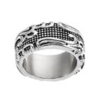 Men's Stainless Steel Filigree Ring, Size: 10, Grey
