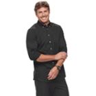 Big & Tall Sonoma Goods For Life&trade; Flexwear Modern-fit Poplin Button-down Shirt, Men's, Size: M Tall, Dark Grey