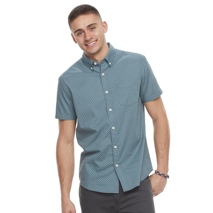 Men's Urban Pipeline&reg; Awesomely Soft Button-down Shirt, Size: Xl, Dark Blue
