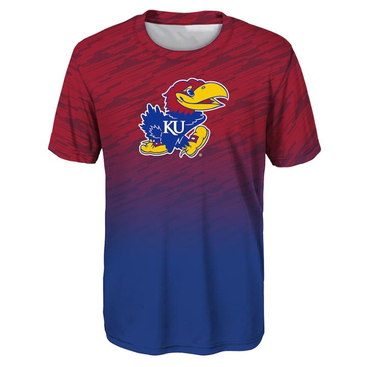 Boys 8-20 Kansas Jayhawks Propulsion Tee, Size: Xl 18-20, Red
