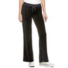Women's Juicy Couture Bootcut Velour Pants, Size: Small, Black