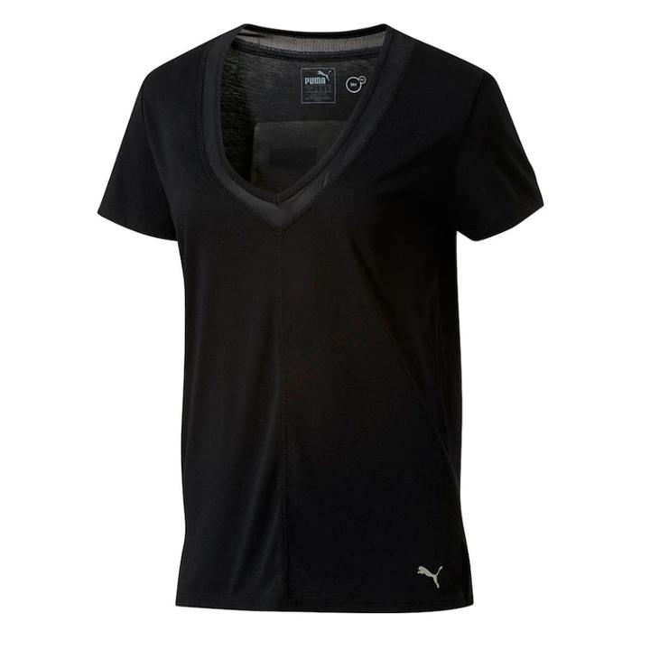 Women's Puma Slouchy-v Mesh Tee, Size: Small, Black