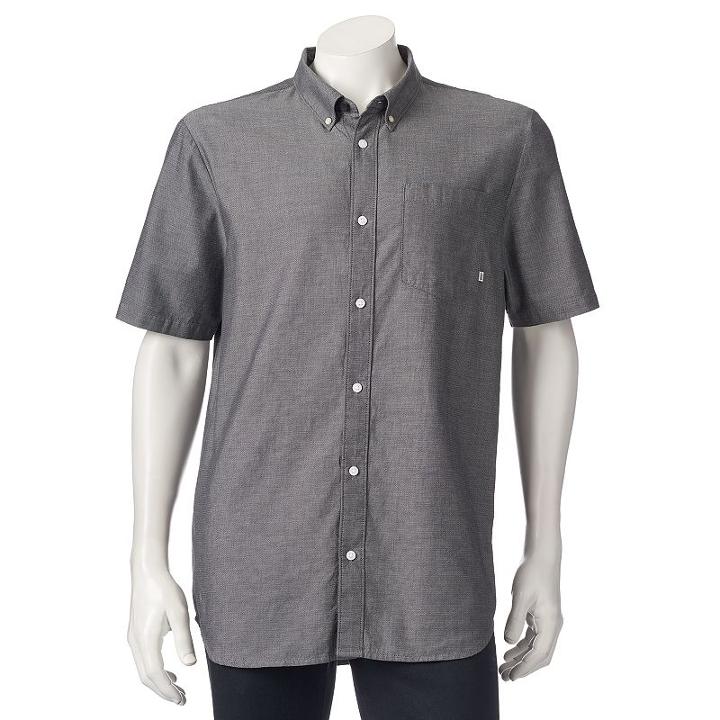 Men's Vans Herringster Button-down Shirt, Size: Xxl, Black