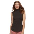 Women's Croft & Barrow&reg; Sleeveless Mockneck Top, Size: Xl, Dark Brown