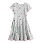 Disney Minnie Mouse Girls 4-10 Print Skater Dress By Jumping Beans&reg;, Size: 8, Light Grey