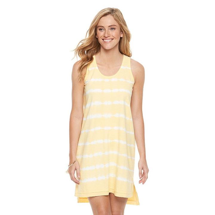 Women's Sonoma Goods For Life&trade; French Terry Tank Dress, Size: Xs, Med Yellow