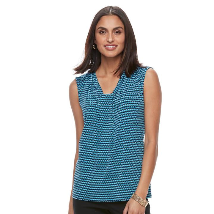 Women's Dana Buchman Knot-front Top, Size: Xl, Light Blue