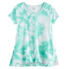 Girls 7-16 So&reg; Lace Up Wash Effect Tee, Size: 12, Turquoise/blue (turq/aqua)