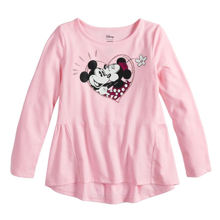 Disney's Minnie Mouse Girls 4-10 Minnie & Mickey Mouse Graphic Tee By Jumping Beans&reg;, Size: 6x, Light Pink