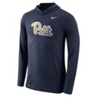 Men's Nike Pitt Panthers Dri-fit Hooded Tee, Size: Large, Blue (navy)