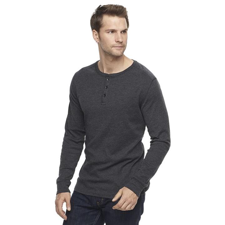 Men's Apt. 9&reg; Modern-fit Slubbed Henley, Size: Xl, Oxford