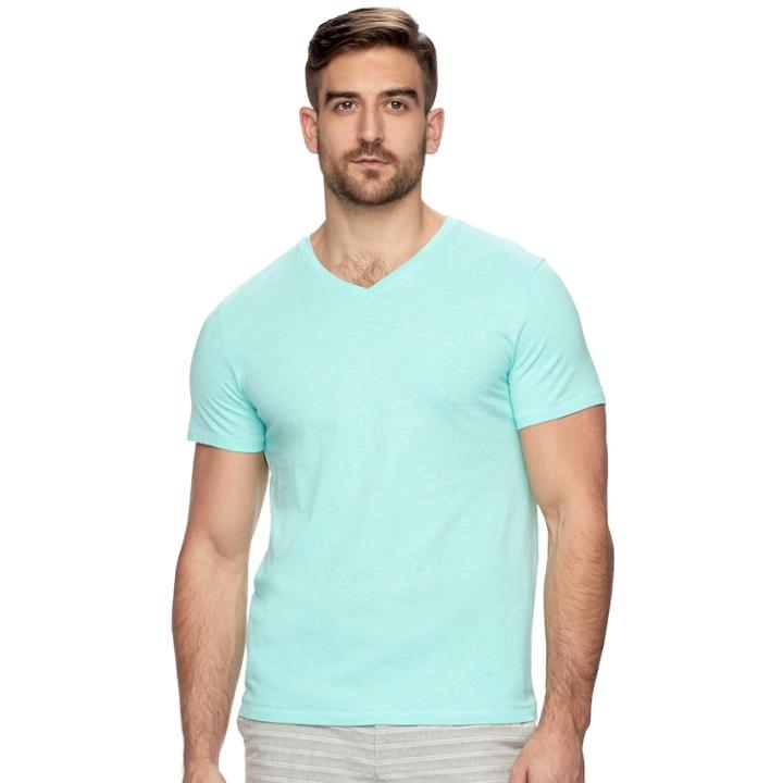 Men's Marc Anthony Slim-fit Shadow-dye Tee, Size: Medium, Lt Green