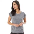 Women's Apt. 9&reg; Strappy Banded Tee, Size: Xl, Silver