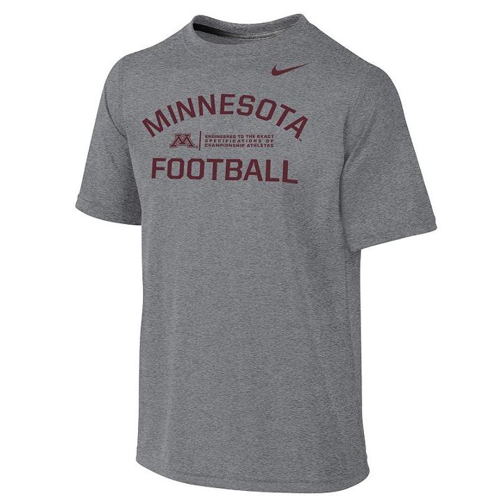 Boys 8-20 Nike Minnesota Golden Gophers Legend Lift Dri-fit Tee, Boy's, Size: Xl(18/20), Grey Other
