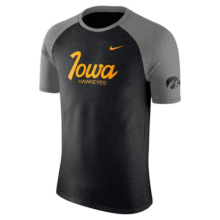 Men's Nike Iowa Hawkeyes Script Raglan Tee, Size: Xl, Ovrfl Oth