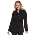 Women's Apt. 9&reg; Utility Jacket, Size: Xl, Black