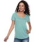 Juniors' Mudd&reg; Roadtrip Scoopneck Tee, Teens, Size: Large, Med Blue
