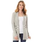Women's Apt. 9&reg; Button-tab Cardigan, Size: Large, Light Grey