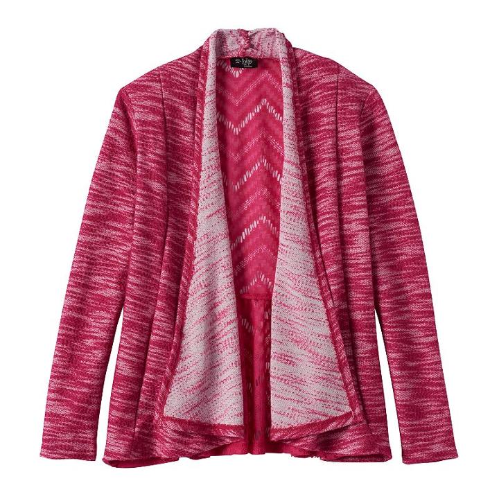 Girls Plus Size 2hip Lace Back Knit Cardigan, Girl's, Size: Xxl Plus, Purple Oth