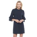 Women's Sharagano Mockneck Shift Dress, Size: 16, Blue (navy)