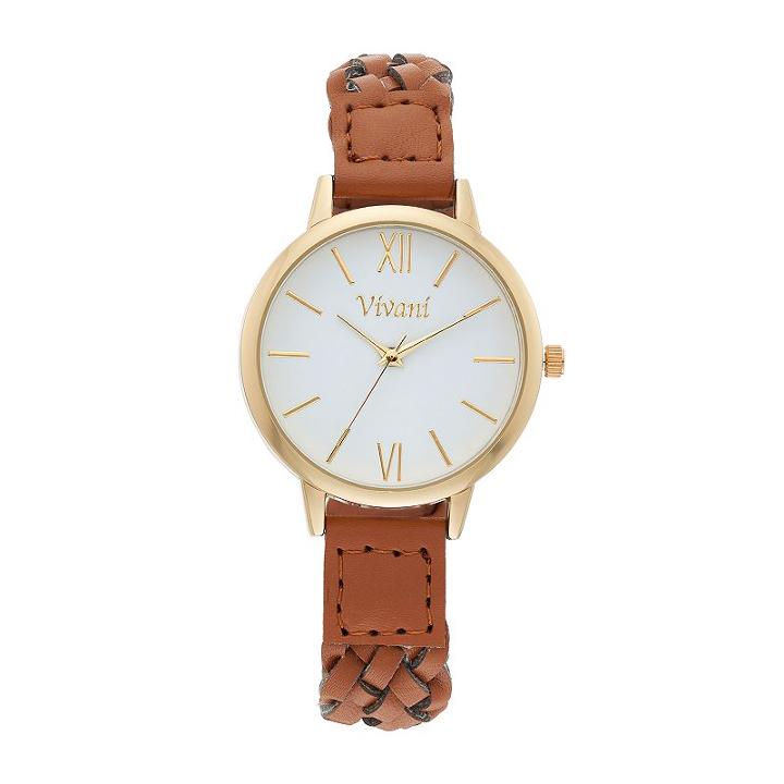 Vivani Women's Braided Watch, Size: Medium, Brown