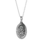 Sterling Silver Miraculous St. Christopher Pendant, Women's, Size: 18, Grey